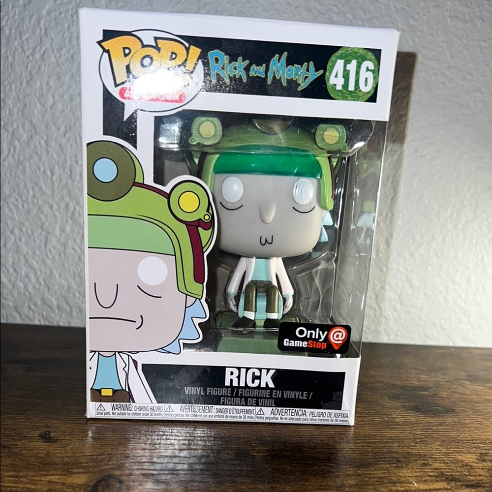 Funko Pop Rick Vinyl Figure - Green and White